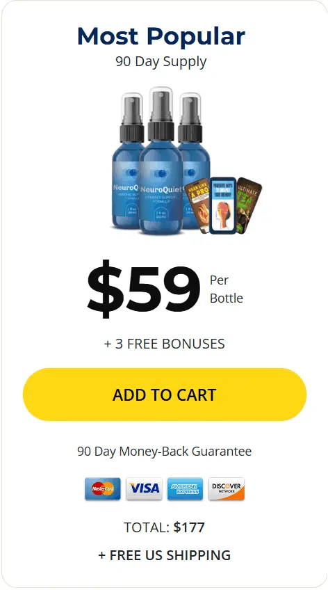 NeuroQuiet 3 bottles pricing