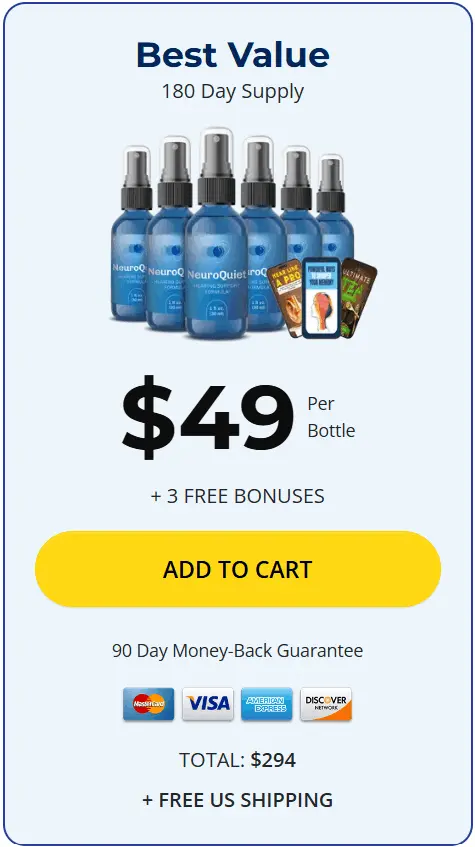 NeuroQuiet 6 bottles pricing